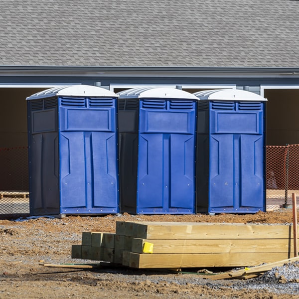 is there a specific order in which to place multiple portable toilets in Huxford AL